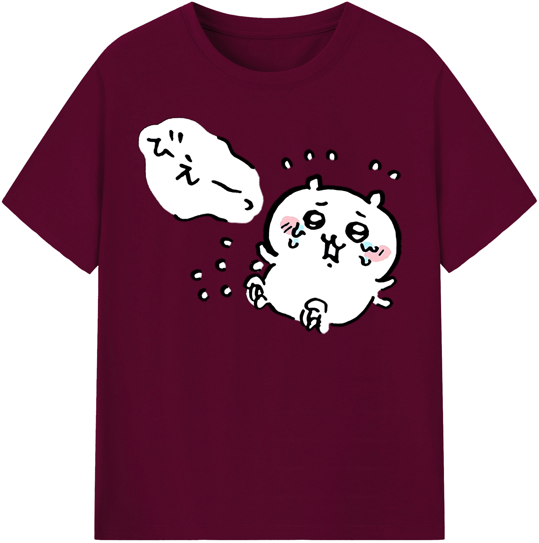 （画像用） ちいかわ ちいかわ Chii-kawa chiikawa レディースカジュアルプリントTシャツ（綿100％）